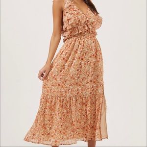 ASTR Floral Tie Back Dress